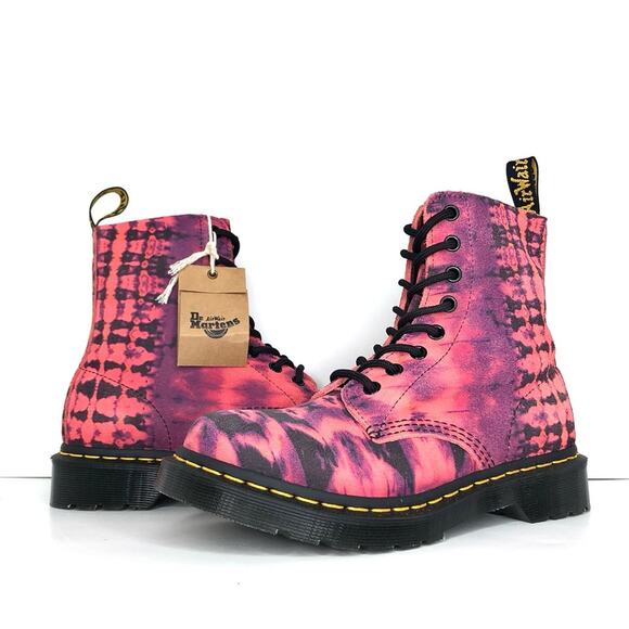 Dr. Martens Shoes - NWT Dr Martens Purple Tie Dye 1460 Lace Up Ankle Boots Women’s 7 Shoes